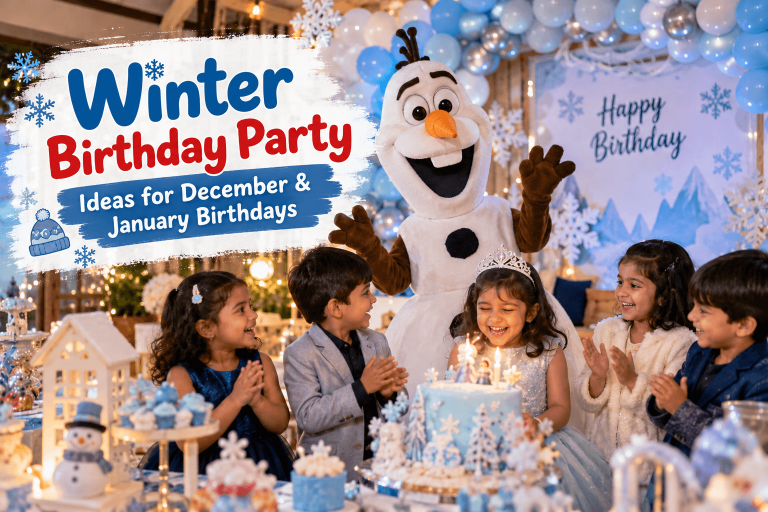 Winter birthday party ideas for December and January birthdays